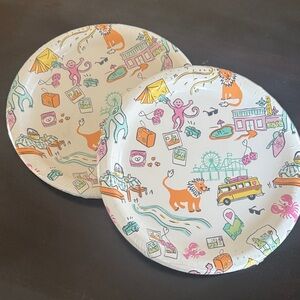 NWT Set of 20 Roller Rabbit Paper Plates